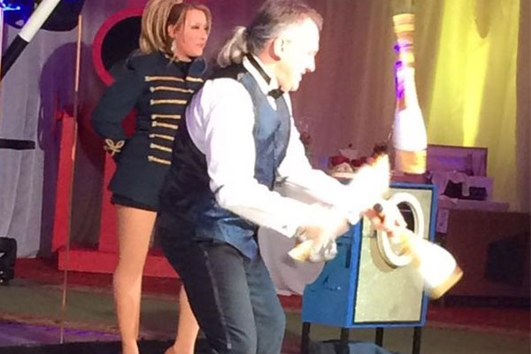 indoor shows Juggler Andrew Van Buren and Allyson
