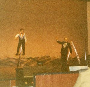 Young Andrew Van Buren unicycling